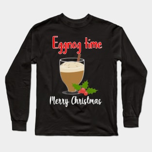 Christmas - Eggnog Time, Merry christmas, family christmas pjama t-shirt Long Sleeve T-Shirt